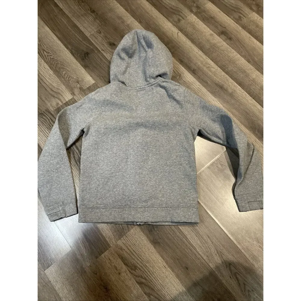 Nike Boys Sportswear Full Zip Gray Hoodie Sweatshirt Size Medium